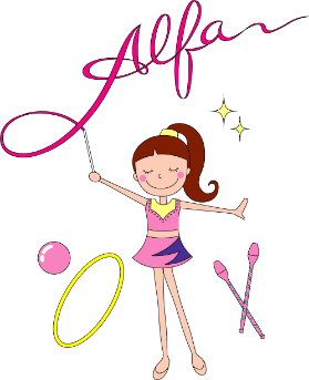 ALFA新体操クラブの女の子のロゴ